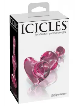 Pipedream Icicles No. 75 Pink Glass Plug - Handcrafted, Hypoallergenic, 9.5 cm