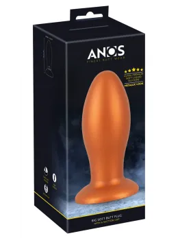 ANOS Soft XL Cone-Shaped Intimate Plug with Suction Base 16 cm Black