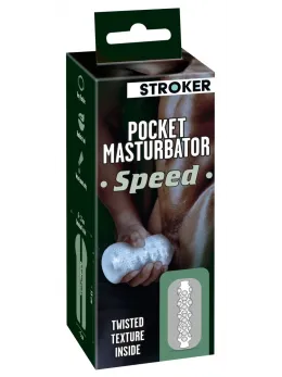 Stroker Pocket Intimate Machine Speed Transparent, Compact 13 cm TPE