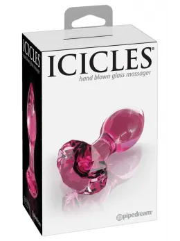 Pipedream Icicles No. 79 Pink Glass Anal Plug with Diamond Stopper 9cm