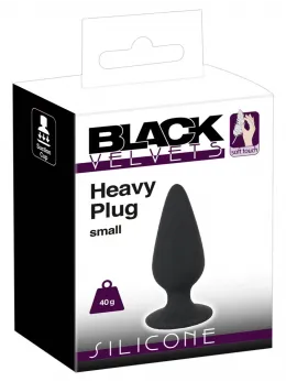 Black Velvets Intimate Plug S 40g Silicone, Tapered Shape, Black