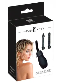 Bad Kitty Intimate Shower Kit with 3 Multi-Shape Attachments 100ml