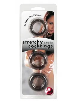 You2Toys Stretchy Silicone Rings Smoke Set of 3 - Flexible TPE Design