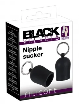 You2Toys Nipple Sucker Set Black - Silicone & Metal, 2.1 cm Inner O