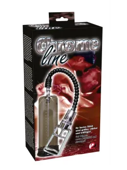 Chrome Line Vacuum Intimate Trainer with Scale, Transparent Brown, 21 cm