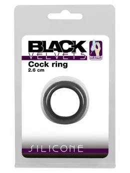 Black Velvets Silicone Performance Ring 2.6 cm - Soft Touch, Flexible