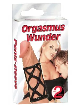 You2Toys Orgasmus Wunder Black Sleeve Mesh Pattern 6cm TPE