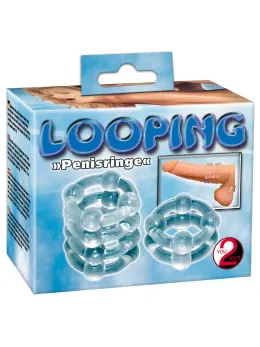 You2Toys Looping Silicone Ring Set 2pcs Flexible Transparent TPE 2.5cm