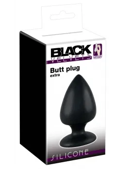 Black Velvets Extra Large Silicone Intimate Plug with Suction Base 14cm