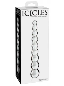 Pipedream Icicles No. 2 Glass Intimate Wand with Beaded Texture 22.5cm Clear