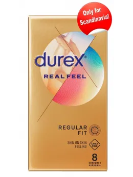Durex RealFeel Latex-Free Polyisoprene Condoms 8-Pack Anatomical Fit