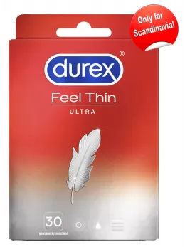 Durex Feel Ultra Thin 30 pcs - Enhanced Comfort & Sensitivity Condoms