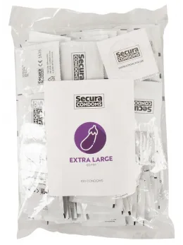 Secura Extra Large 100pcs Intimate Protection Vegan, 60mm, Transparent