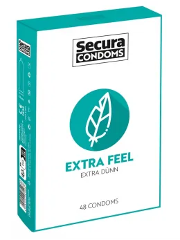 Secura Extra Feel 48pcs Ultra-Thin Vegan Latex Intimate Protection