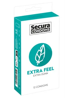 Secura Extra Feel Ultra-Thin Vegan Premium Condoms 12pcs 52mm
