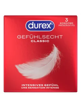 Durex Gefuhlsecht Ultra Thin Latex Condoms 3 pcs, 56 mm, Lubricated