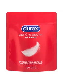 Durex Gefuhlsecht Classic 8 pcs - Ultra-Thin Latex Protection, 56 mm