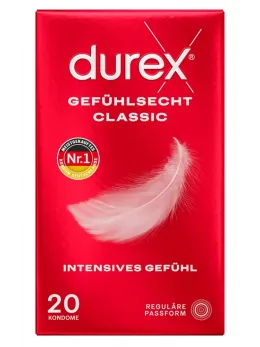 Durex Gefuhlsecht Class 20-Pack - Ultra-Thin Anatomical Condoms