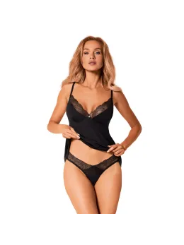 Obsessive Bella Rou Floral Embroidered Top & Panties Set XL/2XL
