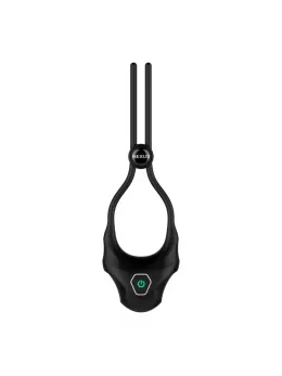 Nexus Forge Adjustable Vibrating Silicone Ring Black USB Rechargeable
