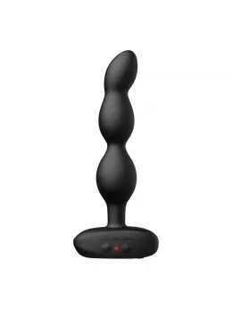 Lovense Ridge Rotating & Vibrating Anal Beads - Flexible Silicone, Black