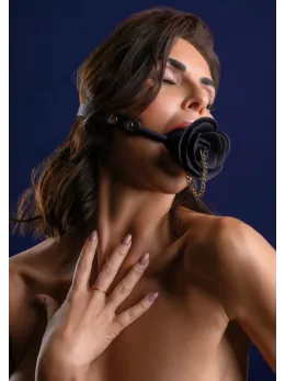 Taboom Dona Rose Ball Gag with Plug - Adjustable Silicone & Vegan Leather