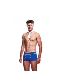 Envy 2-Piece Sailor Salute Costume Set L/XL - Nautical Theme, White & Blue