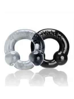 Oxballs Ultraballs Dual-Pack Adjustable Rings Black & Clear