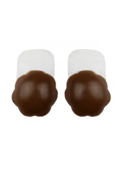Bye Bra Silicone Pull-Ups Brown M - Reusable Adhesive Solution 10cm