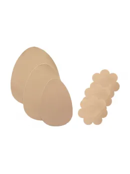 Bye Bra F-H Breast Lift Pads & Satin Covers Nude - Cotton, Waterproof