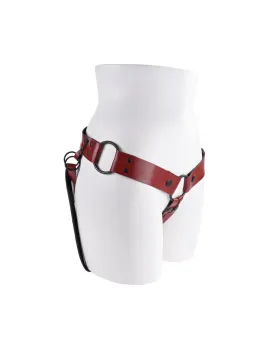 Sportsheets Saffron Monte Adjustable Intimate Harness Red Faux Leather