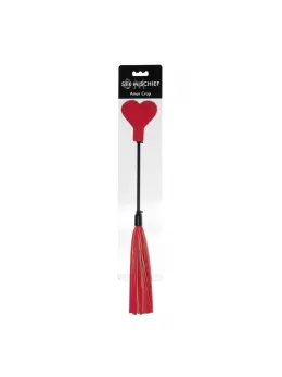 Sportsheets S&M Amor Heart Crop - Red Faux Leather Compact Model