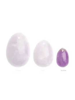La Gemmes Pure Amethyst Yoni Egg S - Natural Crystal, 3x2.5cm