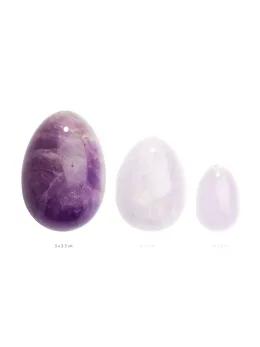La Gemmes Amethyst Yoni Egg L - Natural Gemstone Wellness Trainer 5x3.5cm