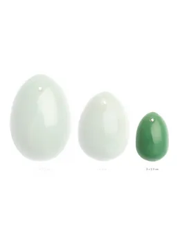 La Gemmes Jade Wellness Egg S - Natural Gemstone, Small Size, 3x2.5 cm