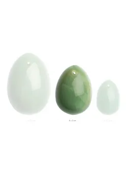 La Gemmes Jade Egg M - Medium Natural Jade Wellness Stone 4x3cm