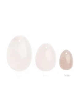 La Gemmes Rose Quartz Yoni Egg S - Small, Natural Gemstone, Pink