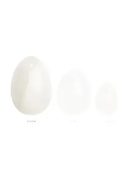 La Gemmes Yoni Egg Clear Quartz L - Natural Crystal Wellness Trainer 5cm