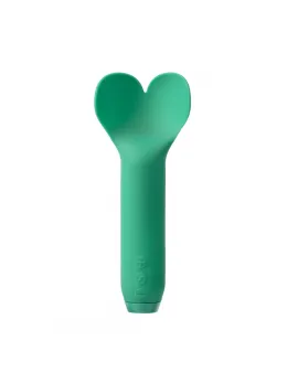 Je Joue Amour Green Heart-Shaped Bullet Massager, USB Rechargeable