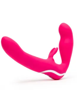 Happy Rabbit Strapless Intimate System Pink, 15 Modes, Silicone, USB
