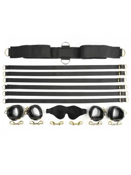 Sportsheets Under the Bed Restraint System Special Edition, 6 Points, Gold Hardware