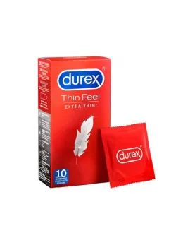 Durex Thin Feel Extra Thin Latex Condoms 10 pcs 56mm Comfort Fit