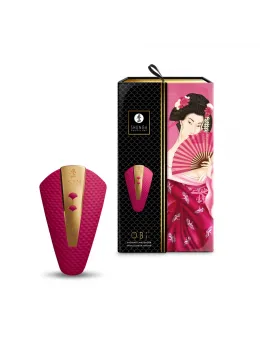 Shunga Obi Intimate Massager Raspberry - Rechargeable, 80g, 115×75×30mm