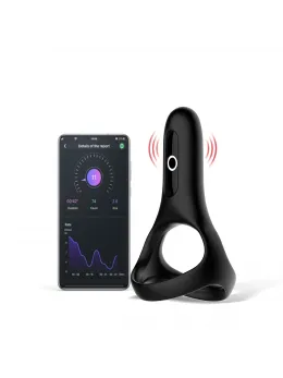Magic Motion Rise Black - Double Intimate Ring with App Control