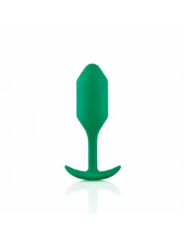 b-Vibe Snug Plug 2 Green Weighted Silicone Intimate Trainer 114g 3x11.4cm