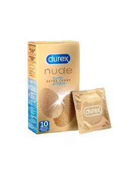 Durex Nude XL Intimate Protection Condoms 10-Pack Ultra Thin 57mm