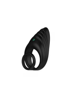 Nexus Enhance Rechargeable Dual Vibrating Intimate Ring - Black Silicone