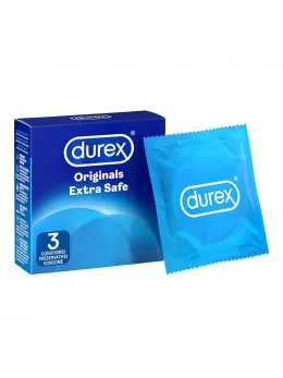 Durex Originals Extra Safe 3-Pack - Enhanced Strength Latex Barrier