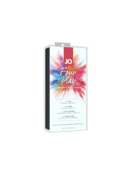 System JO Four Play Variety Pack Water-Based Lubes 8x10ml Assorted Flavors