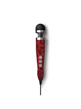 Doxy Number 3 Wand Massager Rose Pattern EU Plug 28cm Metal Body